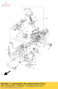 yamaha 2DL139300000 conjunto de entrada de tubo - Lado inferior