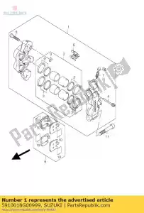 suzuki 5910018G00999 caliper assy,fr - Bottom side