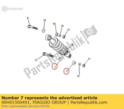 Aprilia 00H01500491, Porca, OEM: Aprilia 00H01500491