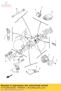 yamaha 977024003000 parafuso, batendo - Lado inferior