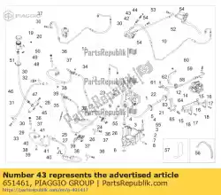 Tutaj możesz zamówić ? Ruba odpowietrzaj? Ca od Piaggio Group , z numerem części 651461: