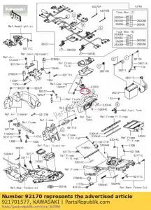 kawasaki 921701577 zacisk zx600-f1 - Dół