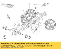 Aqui você pode pedir o junta. Cabeça de cilindro em Piaggio Group , com o número da peça 00F02500021: