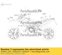 2H001203, Piaggio Group, décalque de pare-brise rh gilera rcr rcr 50 smt zapabb01 50 2013 2016 2017, Nouveau