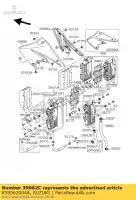 K390620044, Suzuki, hose,cooling,ra suzuki rm z 250 2004 2005 2006, New