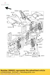 Here you can order the hose,cooling,ra from Suzuki, with part number K390620044: