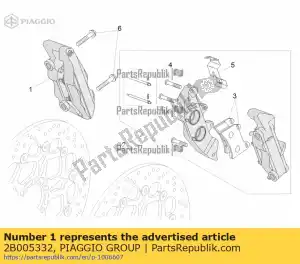 Piaggio Group 2B005332 étrier de frein avant droit (droit) - La partie au fond