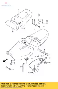 Suzuki 4510017E0058R zetel assy - Onderkant