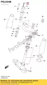 suzuki 5132110F00 perno, mango hol - Lado inferior