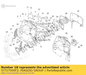 Piaggio Group 57717500F2 drzwi schowka na r?kawiczki - Dół