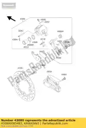 caliper-sub-assy, ?? Rr, r. Go van Kawasaki, met onderdeel nummer 430800085483, bestel je hier online: