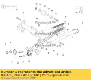 Piaggio Group 899166 lateral stand - Bottom side