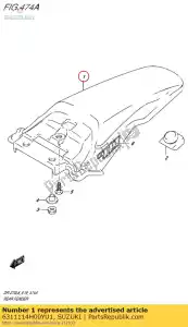 suzuki 6311114H00YU1 pára-choque traseiro - Lado inferior