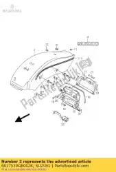 Ici, vous pouvez commander le bande, garde-boue arrière auprès de Suzuki , avec le numéro de pièce 6817539GB0GJK: