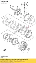 Here you can order the plate, clutch drive from Suzuki, with part number 2145113E10: