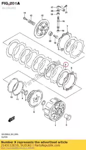 suzuki 2145113E10 plate, clutch drive - Bottom side