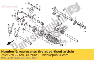 Honda 24212MGSD20 widelec, l. d?wignia zmiany biegów (g?ówna) - Dół