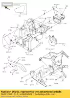 36001008151A, Kawasaki, cover-side, sx, m.c.gray vn900bf kawasaki  vulcan 900 2015 2016 2017 2018 2019, Nuovo