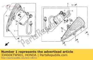 Honda 33400KTW901 winker assy., r. fr. - Lado inferior