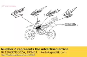 Honda 87126KRN850ZA mark, r. radiator shroud - Bottom side