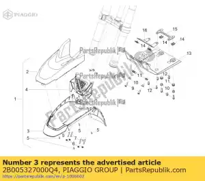 Piaggio Group 2B005327000Q4 front mudguard - Bottom side