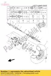 Ici, vous pouvez commander le roue comp. Auprès de Yamaha , avec le numéro de pièce 5UGF51801000: