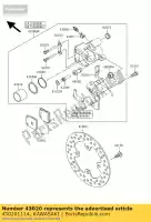 430201114, Kawasaki, pistone-comp-freno kvf400-a1 kawasaki kvf 300 360 400 2000 2001 2002 2003 2004 2005 2006 2007 2008 2009 2010 2011 2012 2013, Nuovo