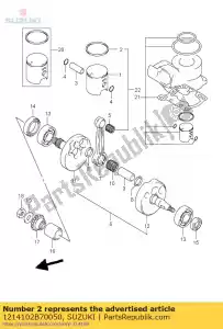 Suzuki 1214102B70050 anneau, piston - La partie au fond