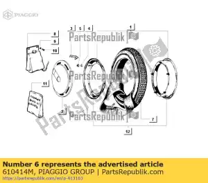 Piaggio Group 610414M inner tube - Bottom side