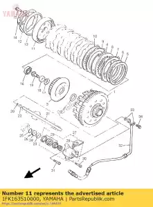 yamaha 1FK163510000 placa, presión 1 - Lado inferior
