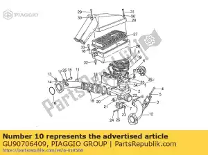 Piaggio Group GU90706409 o-ring - Onderkant