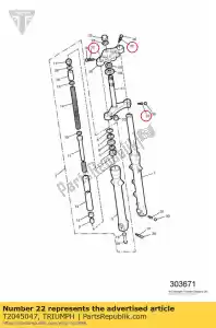 triumph T2045047 tapschroef - Onderkant