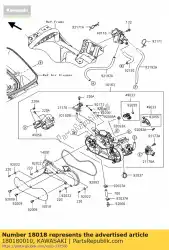 Here you can order the plate-heat guard kvf750d8f from Kawasaki, with part number 180180010: