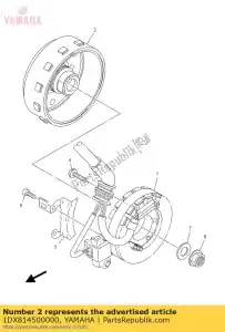 yamaha 1DX814500000 montaje del rotor - Lado inferior