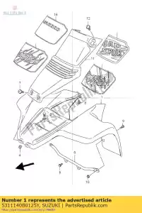 Suzuki 5311140B0125Y guardabarros, fr. - Lado inferior