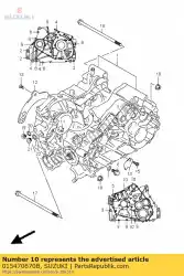 Aquí puede pedir tornillo de Suzuki , con el número de pieza 015470670B: