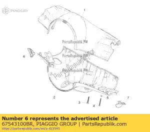 Piaggio Group 67543100BR plug rh - Lado inferior