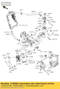 Kawasaki 110561948 suporte - Lado inferior