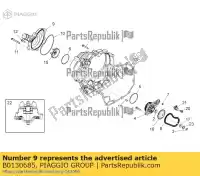 B0130685, Piaggio Group, waterpomp deksel aprilia  caponord dorsoduro shiver zd4rab00, zd4rad00 zd4rag00 zd4sm000, zd4sma00, zd4smc00, zd4smc01 zd4tv000, zd4tv001, zd4tva00, zd4tva01, zd4tvc00,  zd4vk000, zd4vka, zd4vk001, zd4vka01 zd4vkb000, zd4vkb001, zd4vkb003, zd4vkb00x, zd4vkb009 zd4vku00 75, Nieuw
