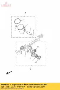 yamaha 4ES116511000 haste, conectando - Lado inferior