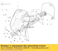 62217900GP, Piaggio Group, luva frontal comp.     , Novo