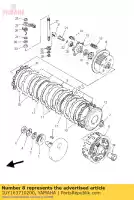 1UY163710200, Yamaha, jefe, embrague yamaha yfm 350 400 2000 2001 2002 2003 2004 2005 2006 2007 2008 2009 2010 2011 2012 2013, Nuevo