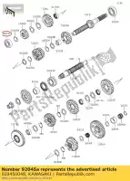 920450048, Kawasaki, Roulement à billes, dg2152rddsh zx100 kawasaki  gtr tr zx zzr 1000 1400 2006 2007 2008 2009 2010 2011 2012 2013 2014 2015 2016 2017 2018 2019 2020 2021, Nouveau