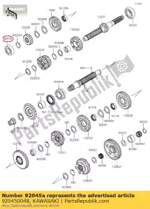 kawasaki 920450048 rolamento-ball, dg2152rddsh zx100 - Lado inferior