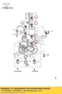 triumph T3700089 clip, tuyau Ø 12,5 - La partie au fond