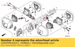 Qui puoi ordinare presa comp., l. Da Honda , con numero parte 33455MCAD31: