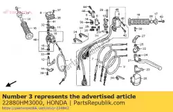 Aqui você pode pedir o cabo, assistência reversa em Honda , com o número da peça 22880HM3000: