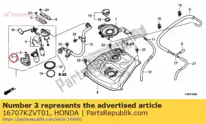 Honda 16707KZVT01 zestaw filtrów - Dół
