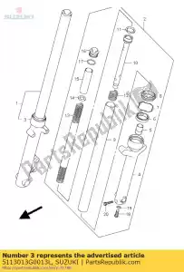 suzuki 5113013G0013L tube,outer,r(si - Bottom side