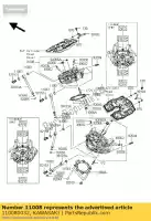 110080032, Kawasaki, head-comp-cylinder,fr kawasaki vn classic h  a g vulcan lt j limited d e f vn2000 2000 , New